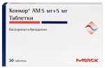Конкор АМ, таблетки 5 мг+5 мг 30 шт