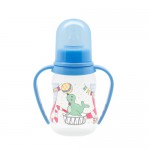 Бутылочка для кормления, Lubby (Лабби) 120 мл арт. 11215/12013 с ручками рисунок