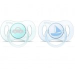 Соска-пустышка силиконовая, Avent (Авент) 2 шт SCF 151/01 арт. 81510 мини для мальчика 0-2 мес