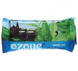 Салфетки влажные Ozone с ароматом зеленого чая 15 шт.