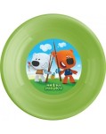 Тарелка детская, Ми-ми-мишки р. d=180 мм арт. 431328509 глубокая с декором полипропилен зеленая