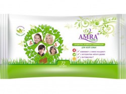 Салфетки влажные AMRA для всей семьи 72 шт.