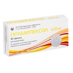 Прамипексол, таблетки 0.25 мг 30 шт