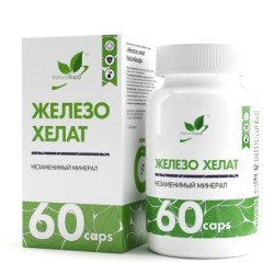 Железо хелат, NaturalSupp (НатуралСапп) капс. 25 мг / 400 мг №60 БАД к пище