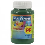 Благомин Витамин РР (Никотиновая кислота) 20 мг, капс. 0.25 г №90