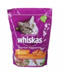 Корм для кошек, Whiskas (Вискас) 800 г Вкусные подушечки с нежным паштетом  курицей уткой индейкой мягк. упак.