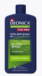 Гель для душа Deonica Фо мен 3 в 1 актив спорт 750 мл