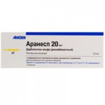 Аранесп, раствор для инъекций 80 мкг 0.4 мл 1 шт шприц-ручки