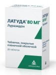 Латуда, таблетки покрытые оболочкой пленочной 80 мг 28 шт