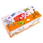 Платки носовые, Bella (Белла) 100+50 шт универсальные зебра